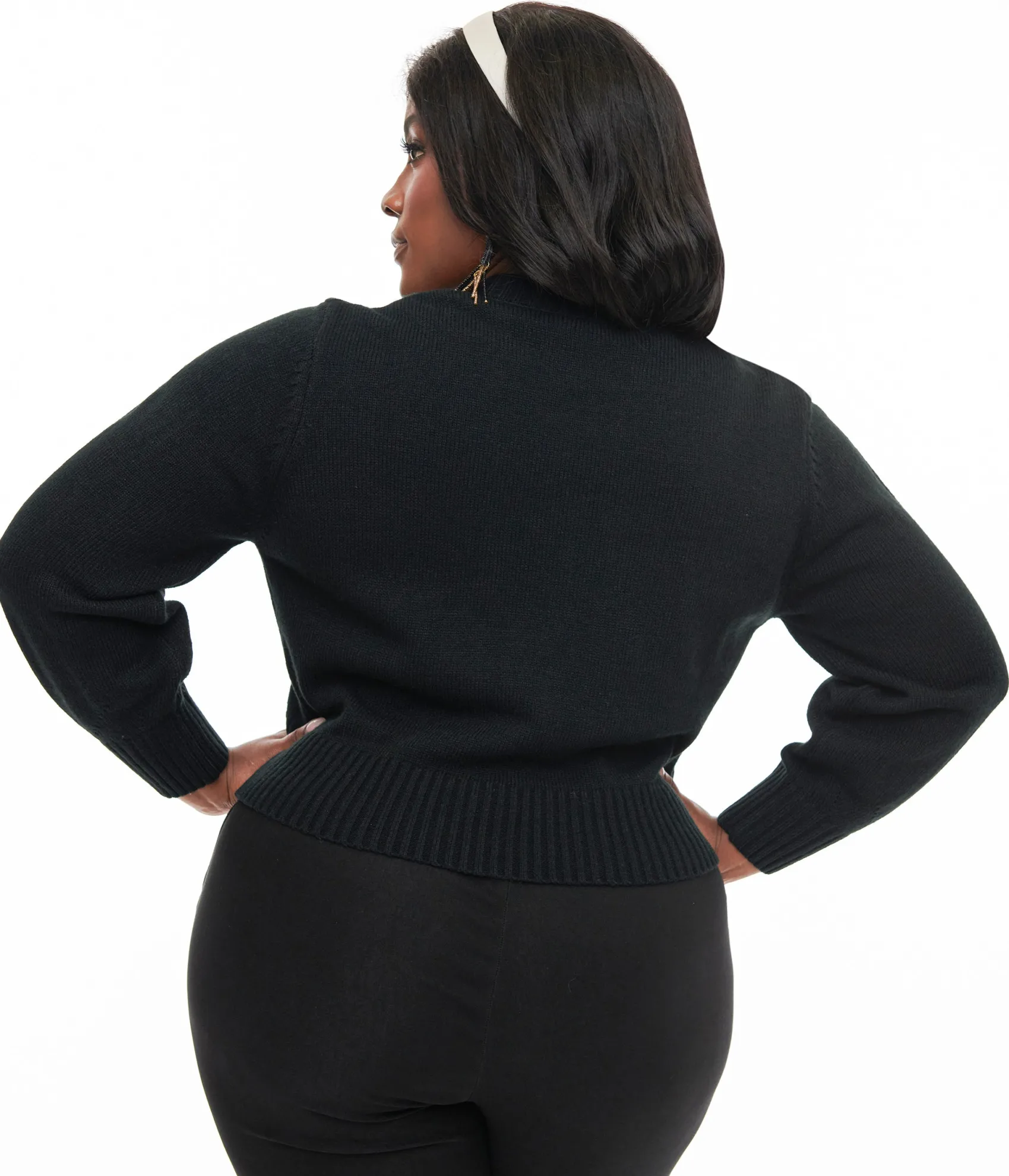 Unique Vintage Plus Size 1950s Black & Silver Bat Cropped Cardigan Clearance