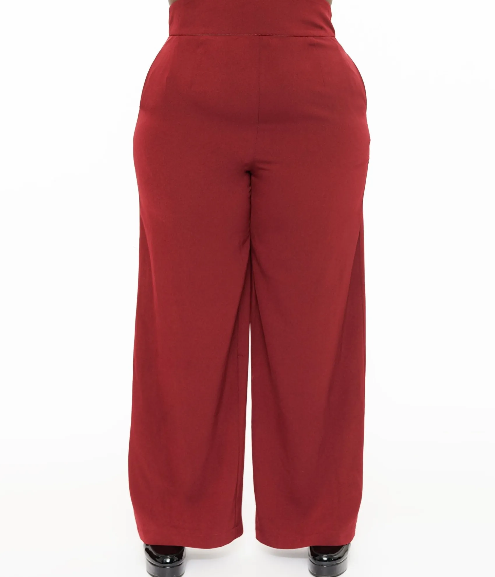 Unique Vintage Plus Size 1940s Merlot High Waist Pants Store