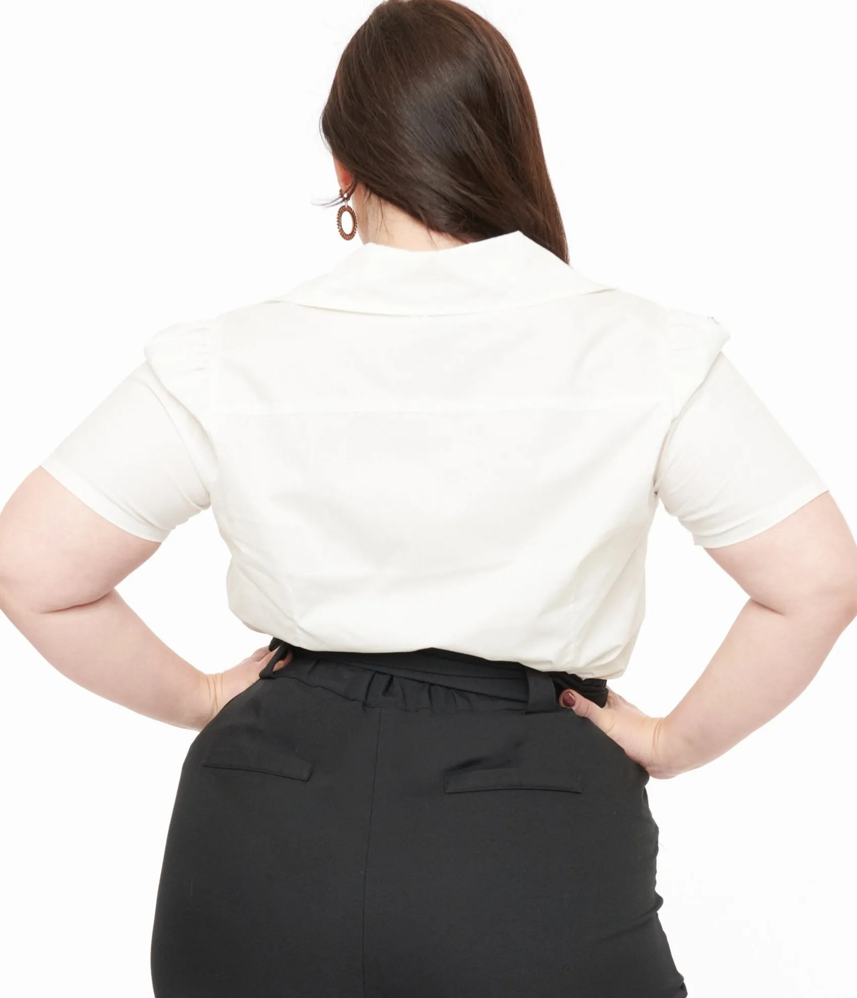 Unique Vintage Plus Size 1940s White Holiday Lights Cotton Blouse Store