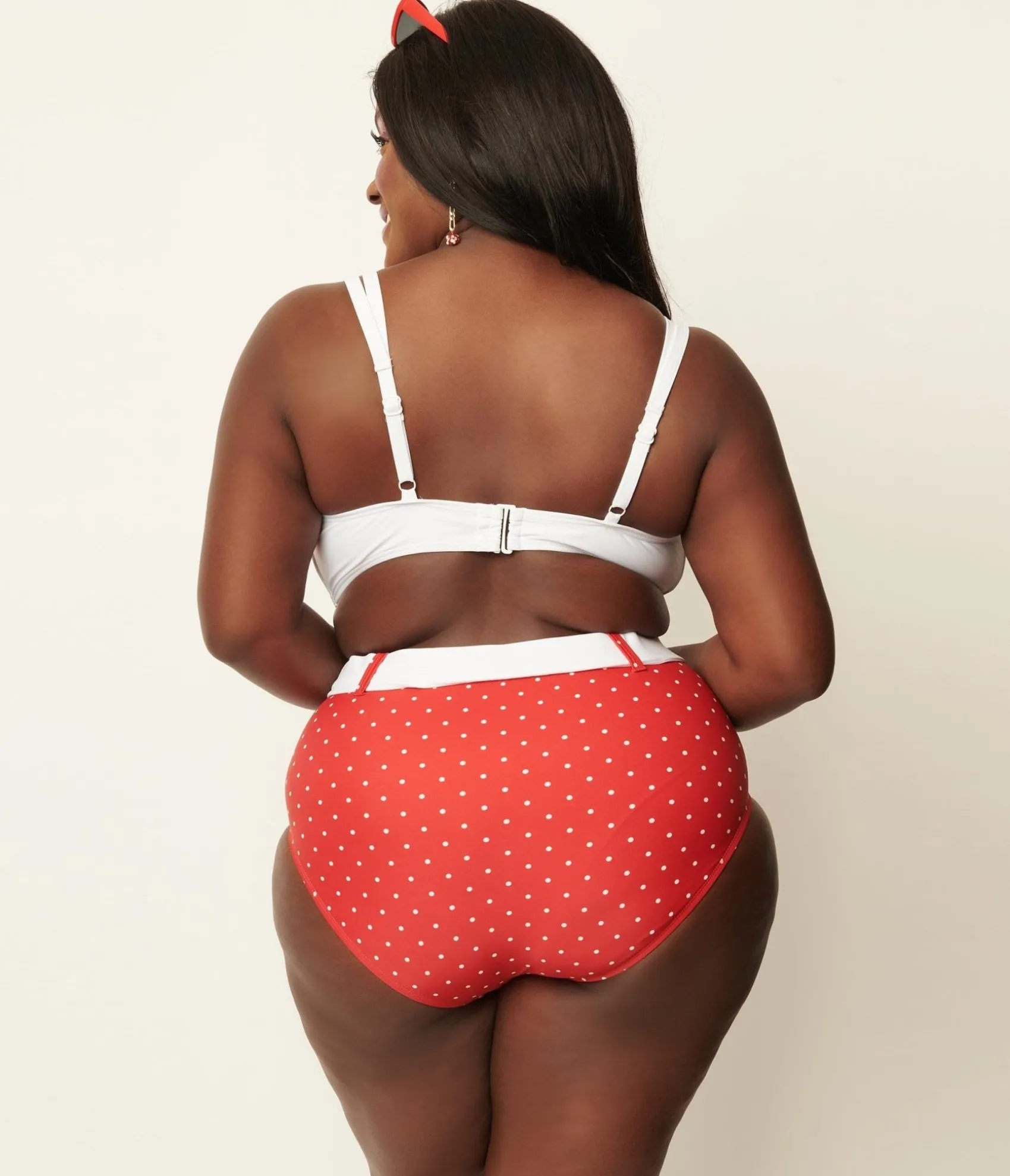 Unique Vintage Plus Size White Bowed Over Swim Top Flash Sale