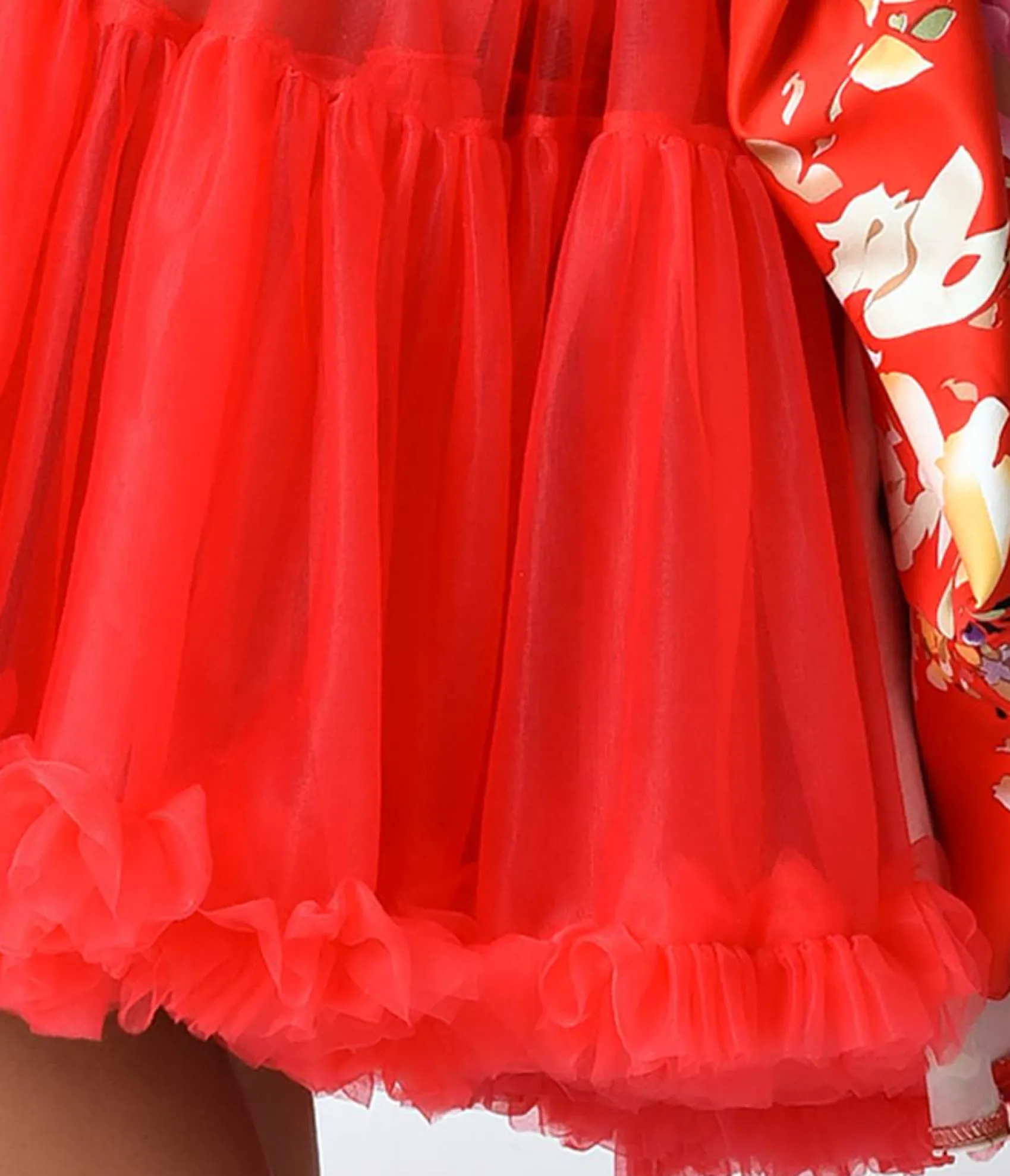 Unique Vintage Red Retro Style Ruffled Petticoat New