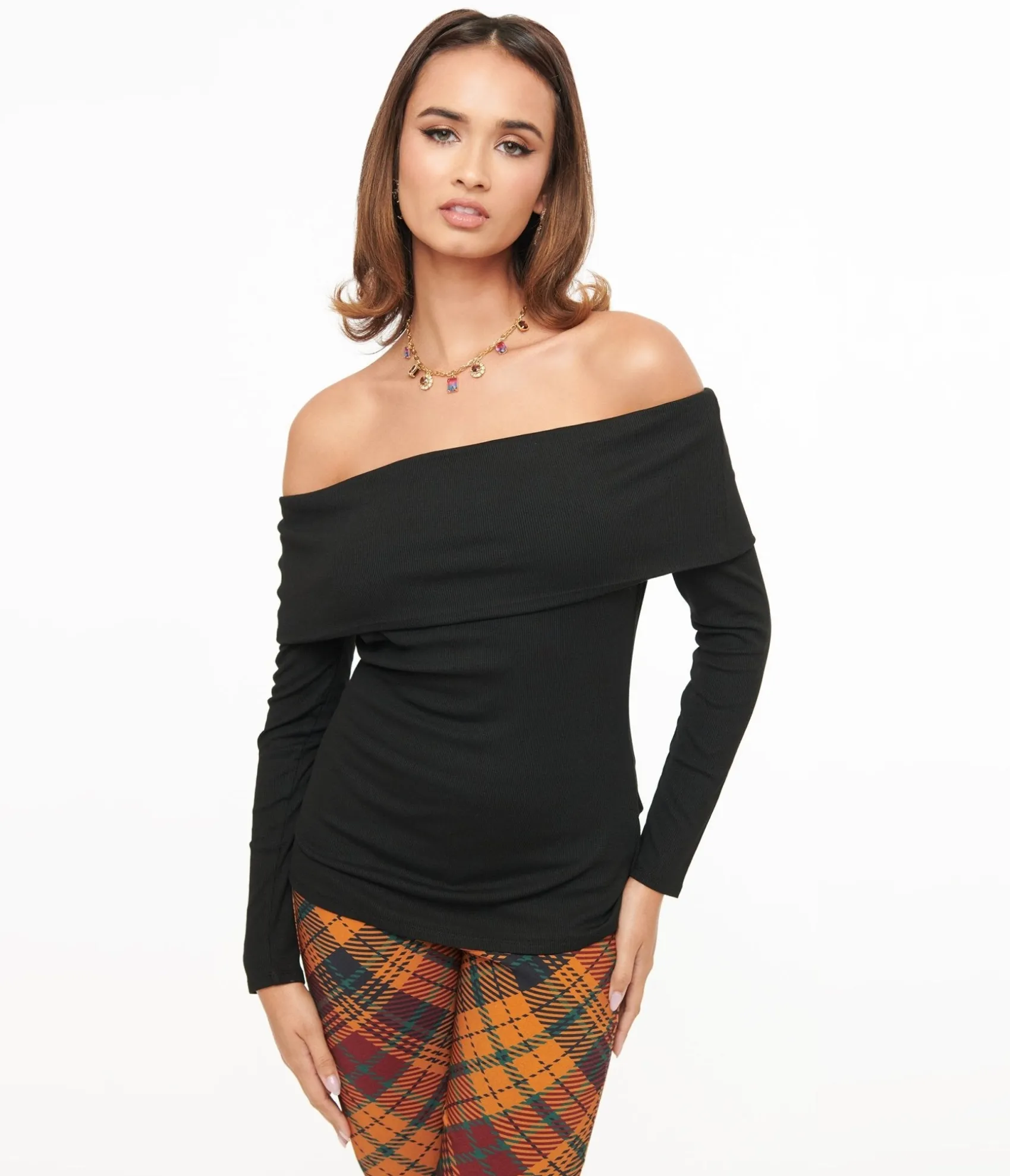 Unique Vintage 1960s Black Folded Shoulder Knit Top New