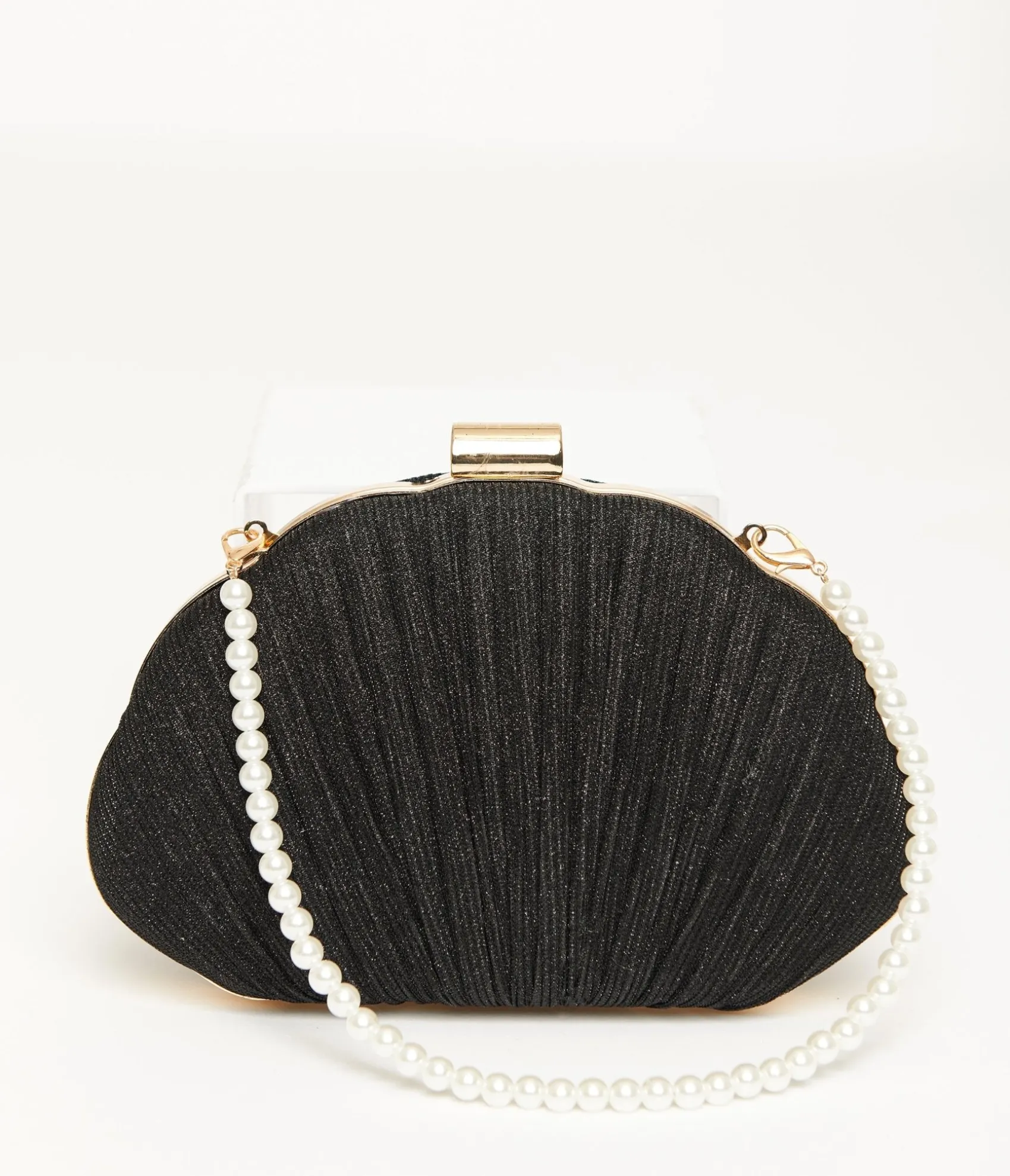 Unique Vintage 1950s Black Sparkle Scallop Handbag Online
