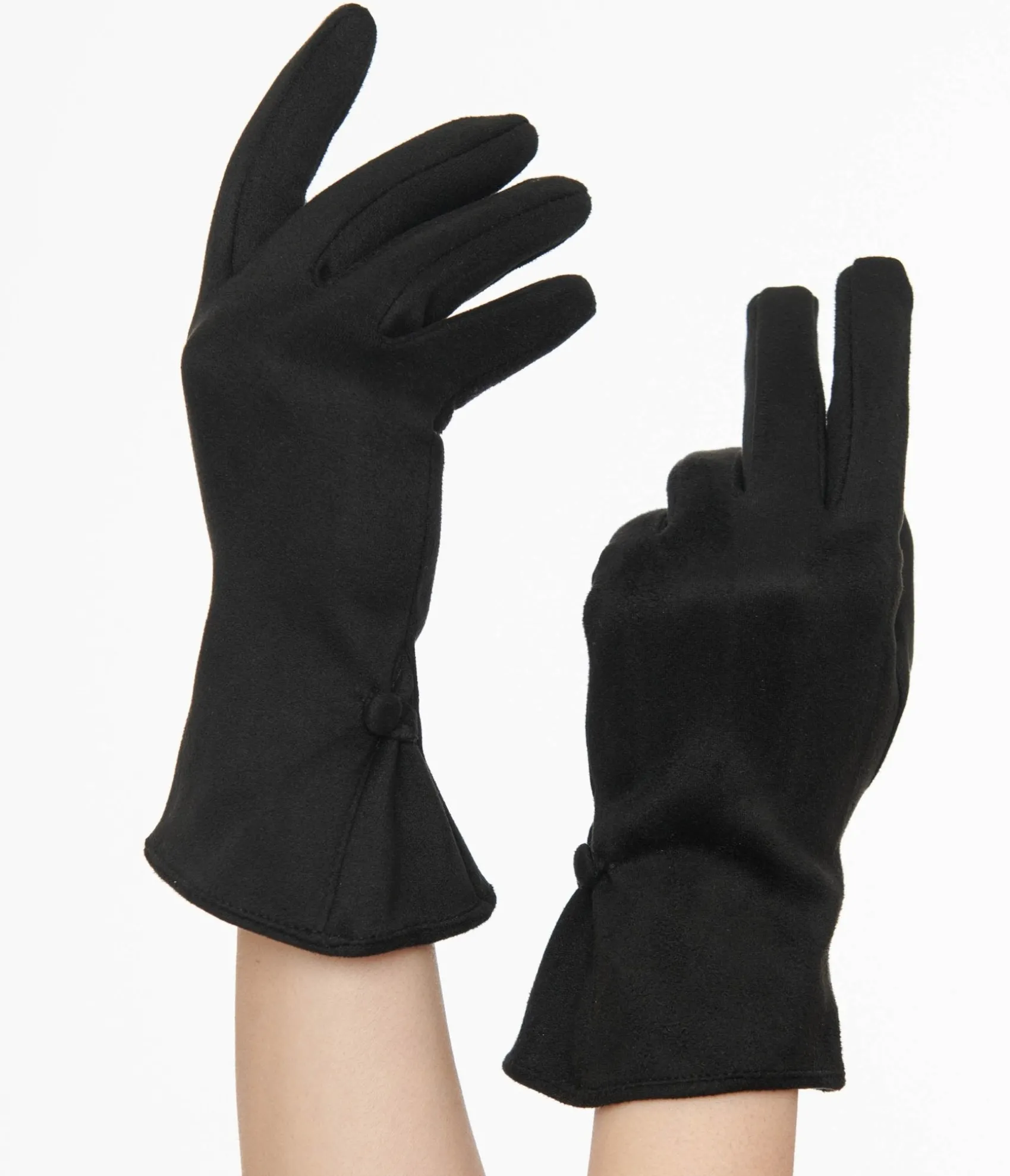 Unique Vintage 1950s Black Suede Gloves Flash Sale
