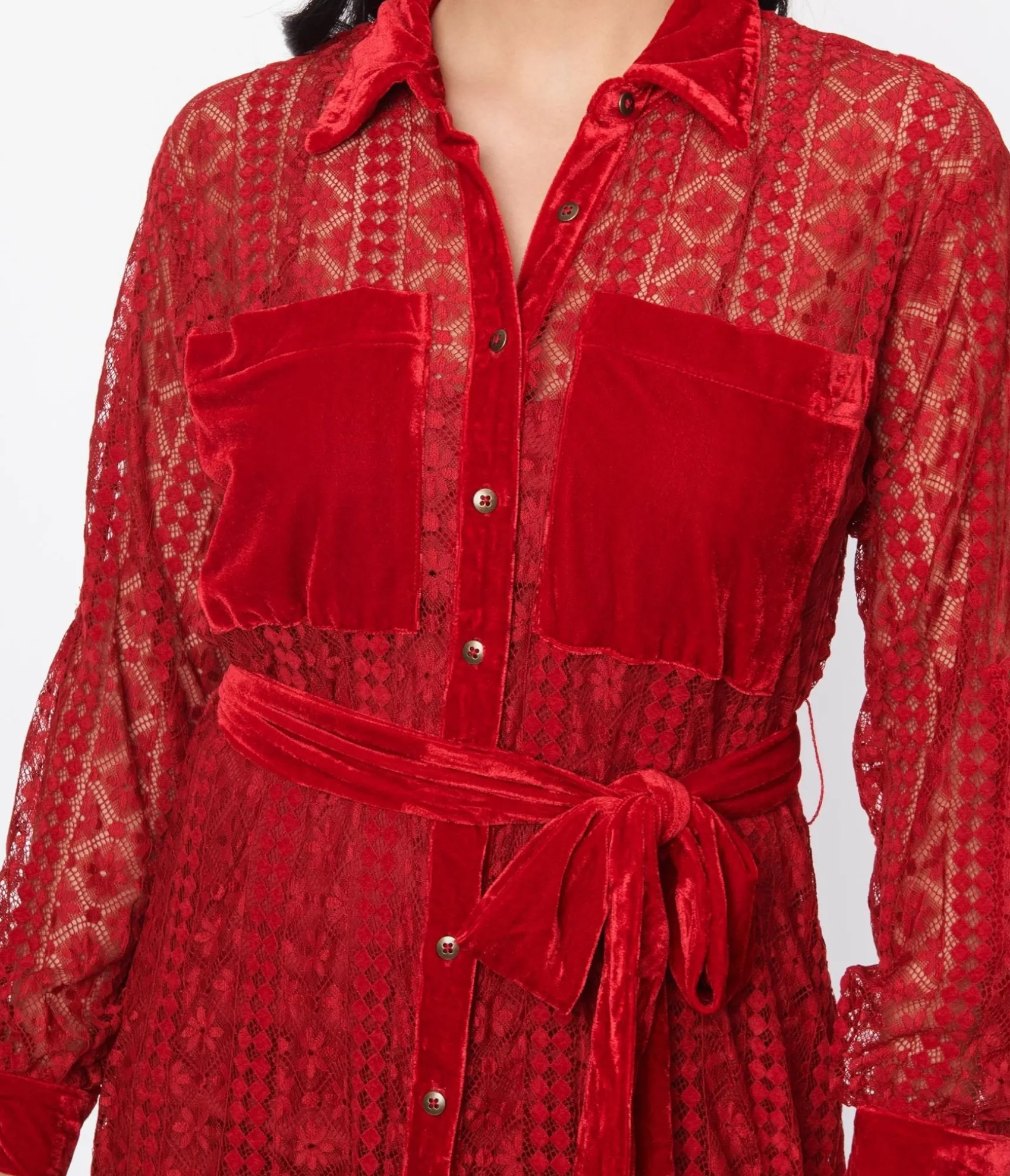 Unique Vintage 1970s Burgundy Lace Blanche Maxi Shirtdress Store