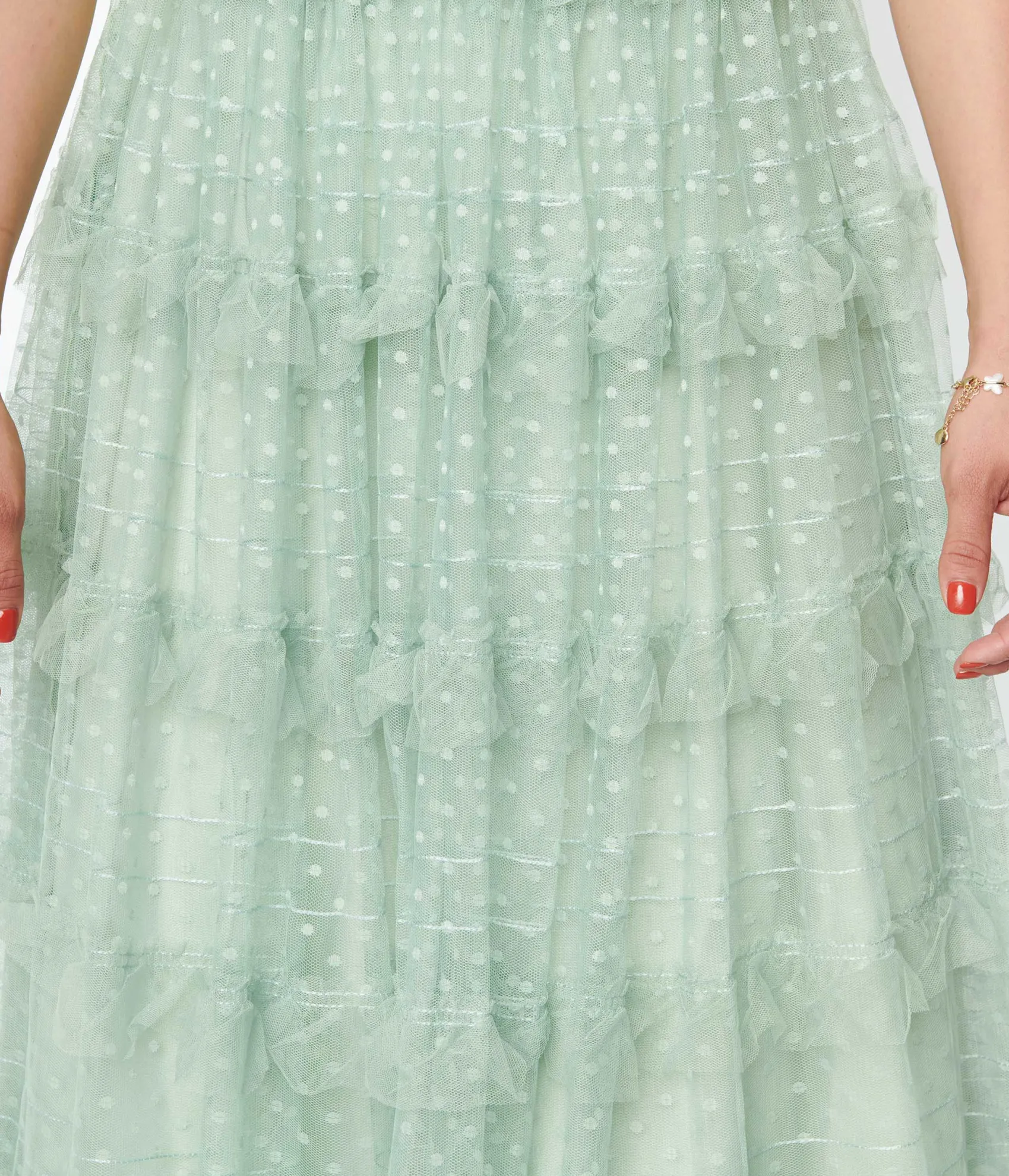 Unique Vintage 1950s Mint Green Clip Dot Off The Shoulder Cocktail Dress Outlet